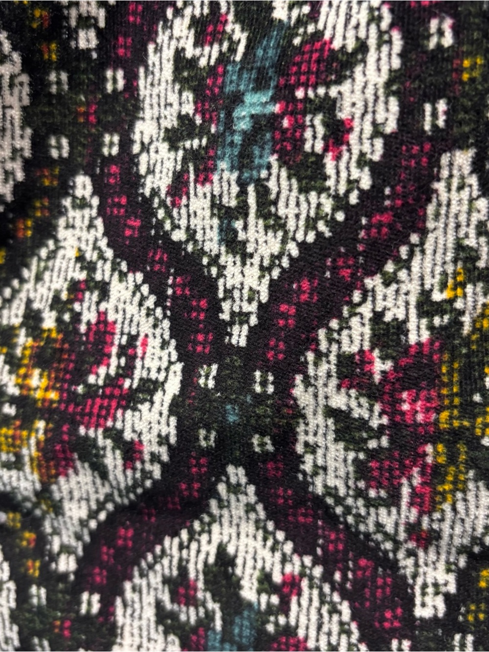 Free People Petal Tapestry Mini Dress Black Multicolor Print Cotton Women's L - Picture 8 of 11